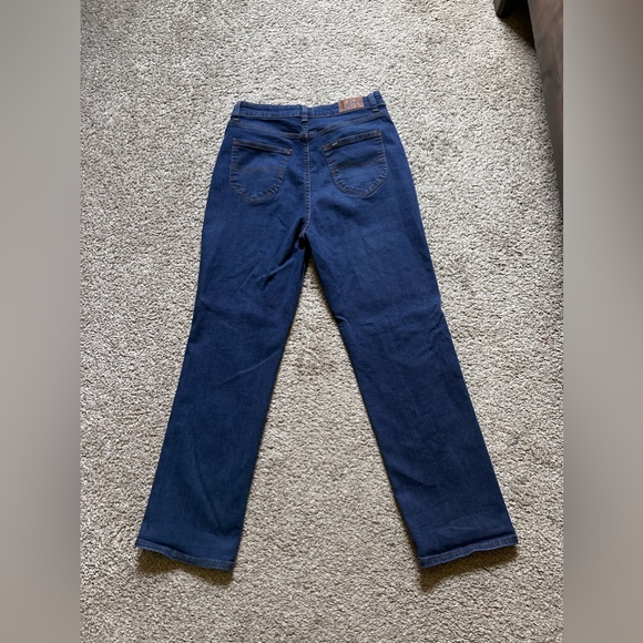 Lee High Rise Stretch Straight Leg Jeans - Picture 6 of 8